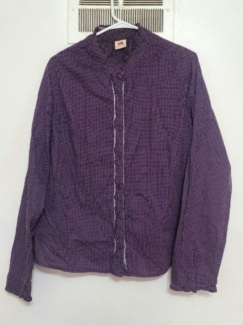 Polka Dot Button‑Up Shirt